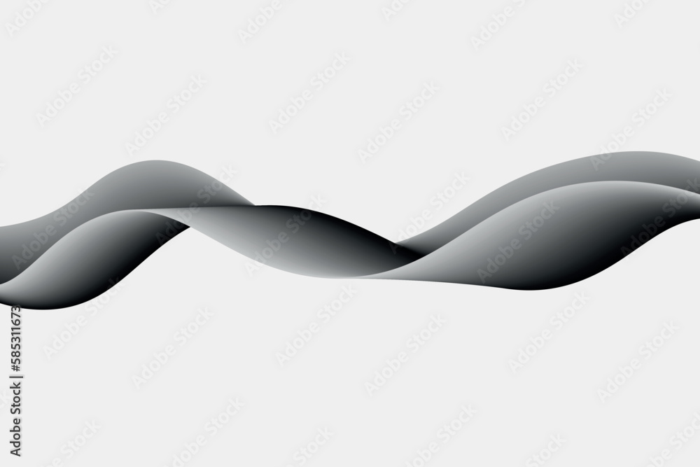 Poster monochrome. white and black wave. abstract background, suitable for landing page and computer deskto