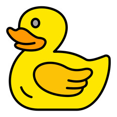 Duck Filled Line Icon
