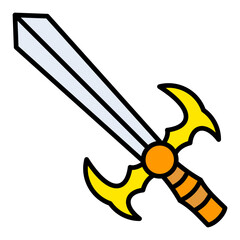 Sword Filled Line Icon