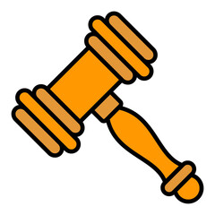 Hammer Filled Line Icon