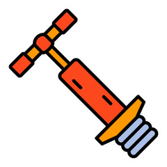 Pogo Stick Filled Line Icon