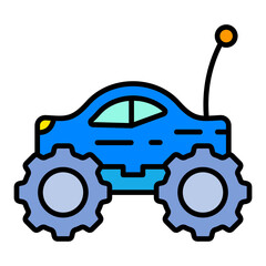 Rc Car Filled Line Icon © Maan Icons
