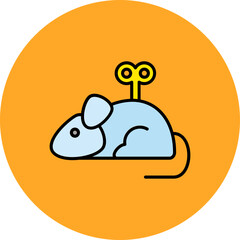 Mouse Multicolor Circle Filled Line Icon