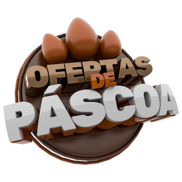 3d Easter Logo For Advertising Campaigns In Brazil Feliz Pascoa In Brazil