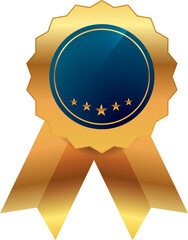 Golden stamp for certified products.Golden award isolated