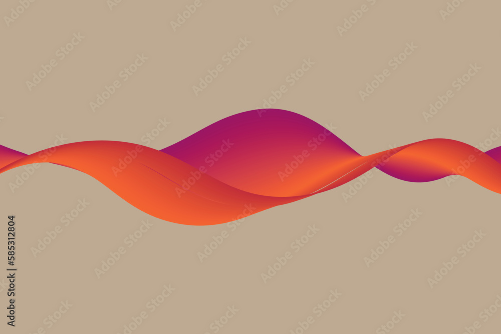 Aufkleber simple gradient wave abstract background. fluid background, suitable for landing page and computer d