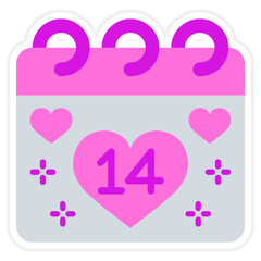 Valentines Day Sticker Icon