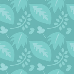 Fototapeta na wymiar Blue background with with vegetal elements. Decorative seamless pattern for wrapping paper, wallpaper, textile, greeting cards and invitations.