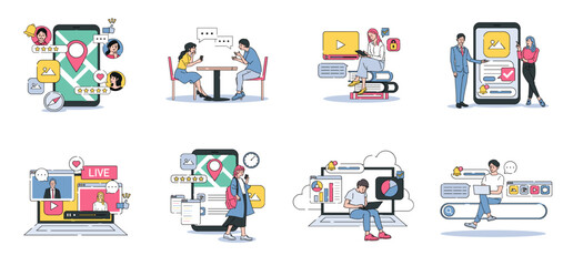  人物 ビジネスおしゃれイラスト素材