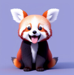 Fototapeta na wymiar red panda with background