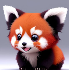 Obraz premium red panda with background