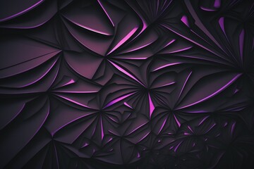 Abstract shape background, 3d technological black, purple violet.