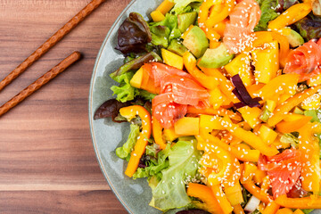 Salad with salad, keto diet