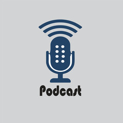 podcast logo Our first template Free Vector