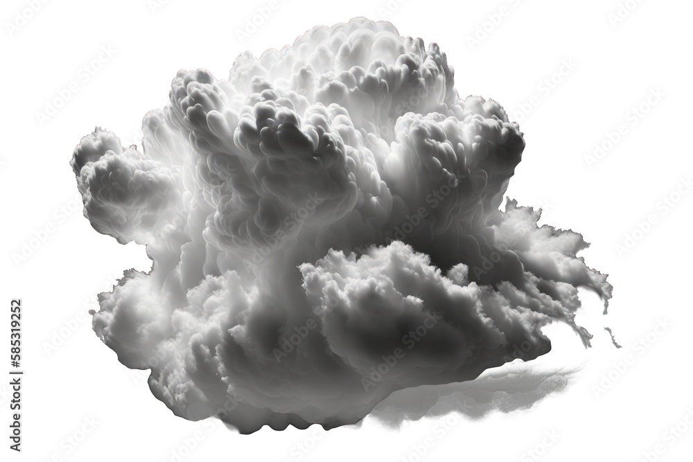 Poster a serene scene of fluffy white clouds floating on a clear, transparent background, evoking a sense o