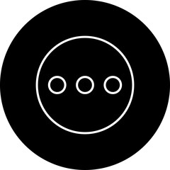 Fototapeta premium Ellipsis Line Inverted Icon