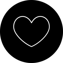 Heart Line Inverted Icon