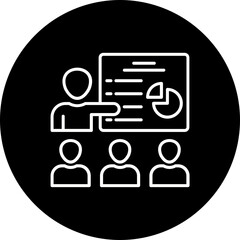 Presentation Line Inverted Icon