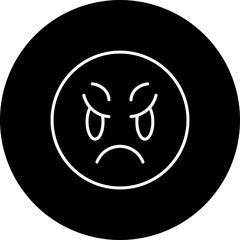 Scowl Line Inverted Icon