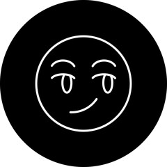 Smirking Line Inverted Icon