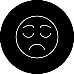 Sad Line Inverted Icon