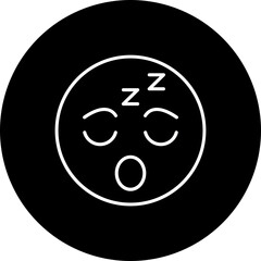 Sleepy Line Inverted Icon