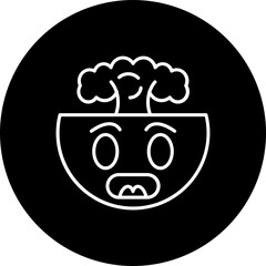Mind Blown Line Inverted Icon