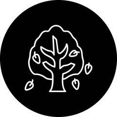 Autumn Tree Line Inverted Icon