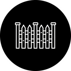 Fence Line Inverted Icon