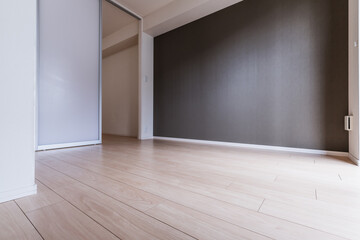 日本の新居アパートの寝室 - obrazy, fototapety, plakaty
