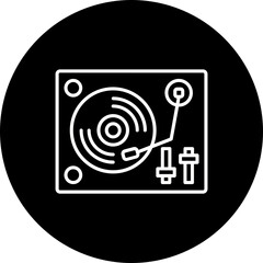 Turntable Line Inverted Icon