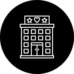 Hotel Line Inverted Icon