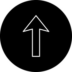 Up Arrow Line Inverted Icon