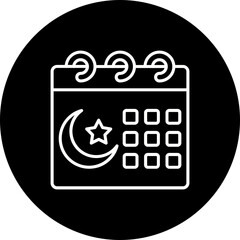 Calendar Line Inverted Icon