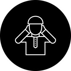 Adzan Line Inverted Icon