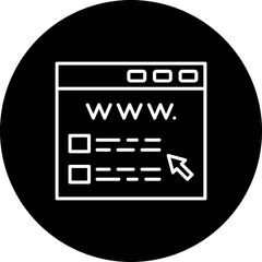 Domain Line Inverted Icon