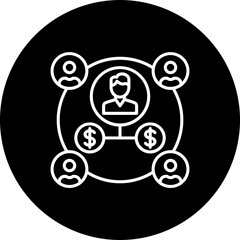 Affiliate Marketing Line Inverted Icon