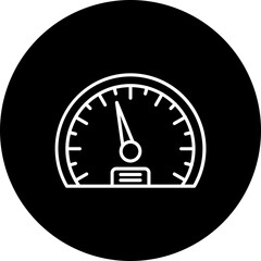 Speedometer Line Inverted Icon