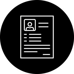 Curriculum Vitae Line Inverted Icon
