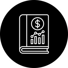 Accounting Book Line Inverted Icon