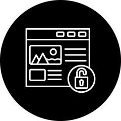 Unsecure Line Inverted Icon