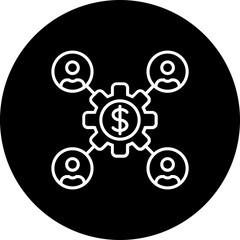 Management Line Inverted Icon