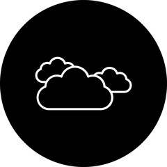 Clouds Line Inverted Icon