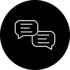 Chat Line Inverted Icon