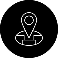 Location Line Inverted Icon