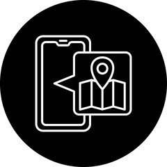 Location Line Inverted Icon