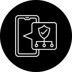 Security Line Inverted Icon