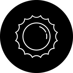 Sun Line Inverted Icon