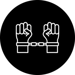 Slavery Line Inverted Icon