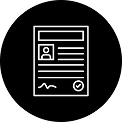 Contract Line Inverted Icon